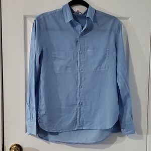 Victoria's Secret Blue Button-Down Dress Shirt